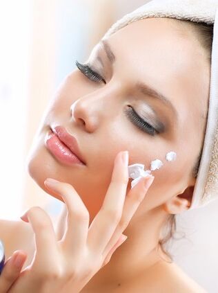 application of skin rejuvenating cream